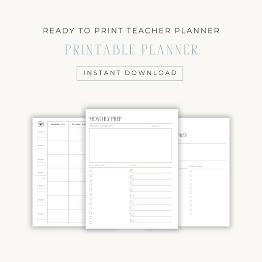 Printable Teacher Planner - Elementary Edition